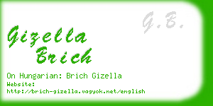 gizella brich business card